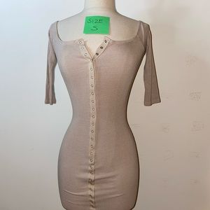 Nude. Skin tight dress. Size small.